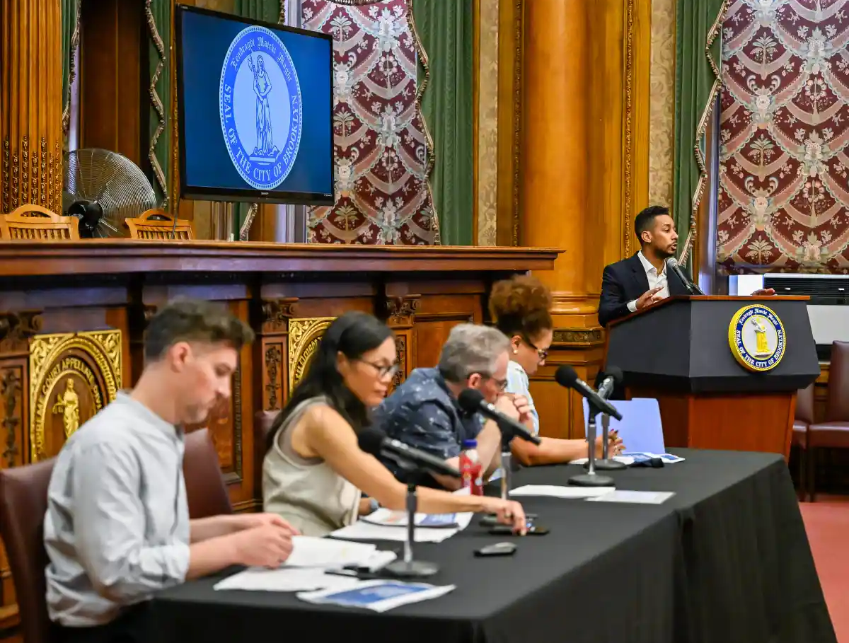brooklyn- Brooklyn Borough President Antonio Reynoso hosted a one-on-one session on the Brooklyn Marine Terminal with NYCEDC.